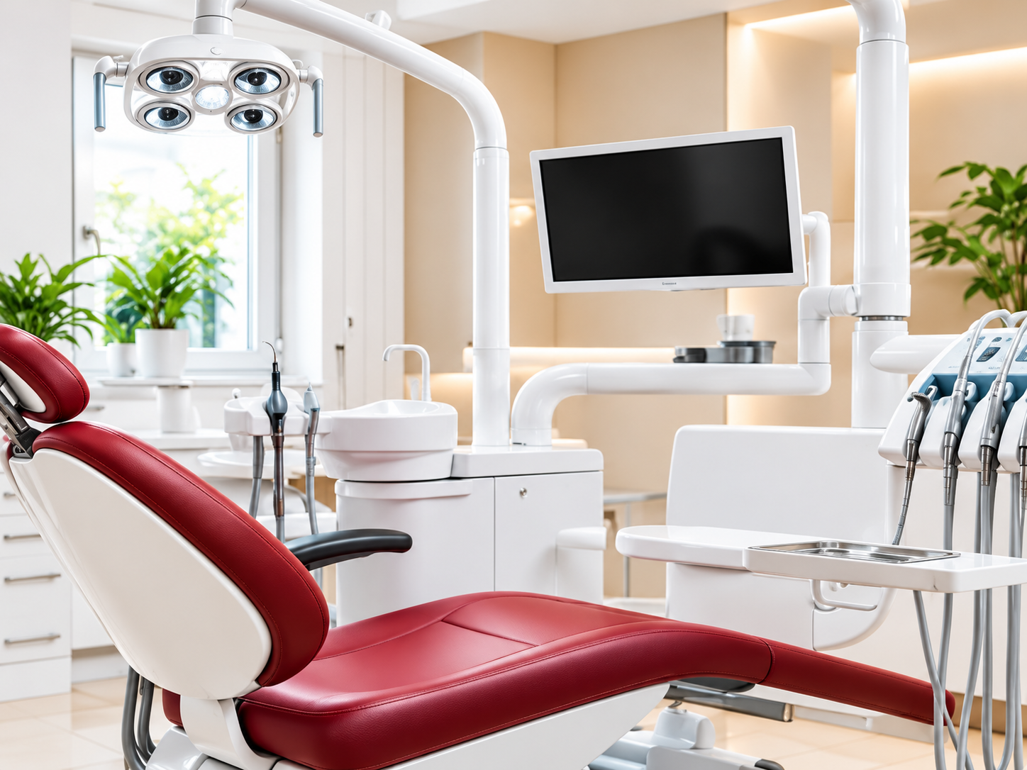 Cabinet dentaire moderne avec fauteuil de soins